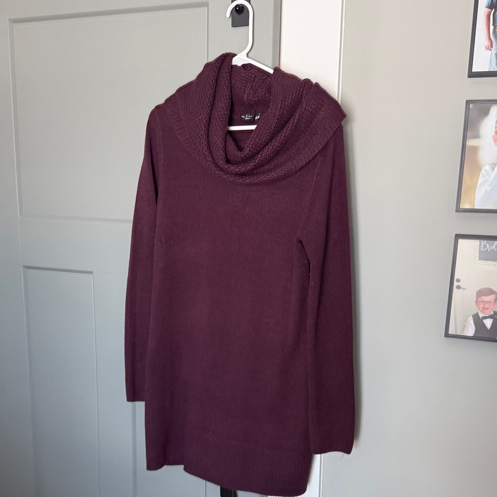 H&M Deep Purple Cowl Neck Sweater Dress or tunic